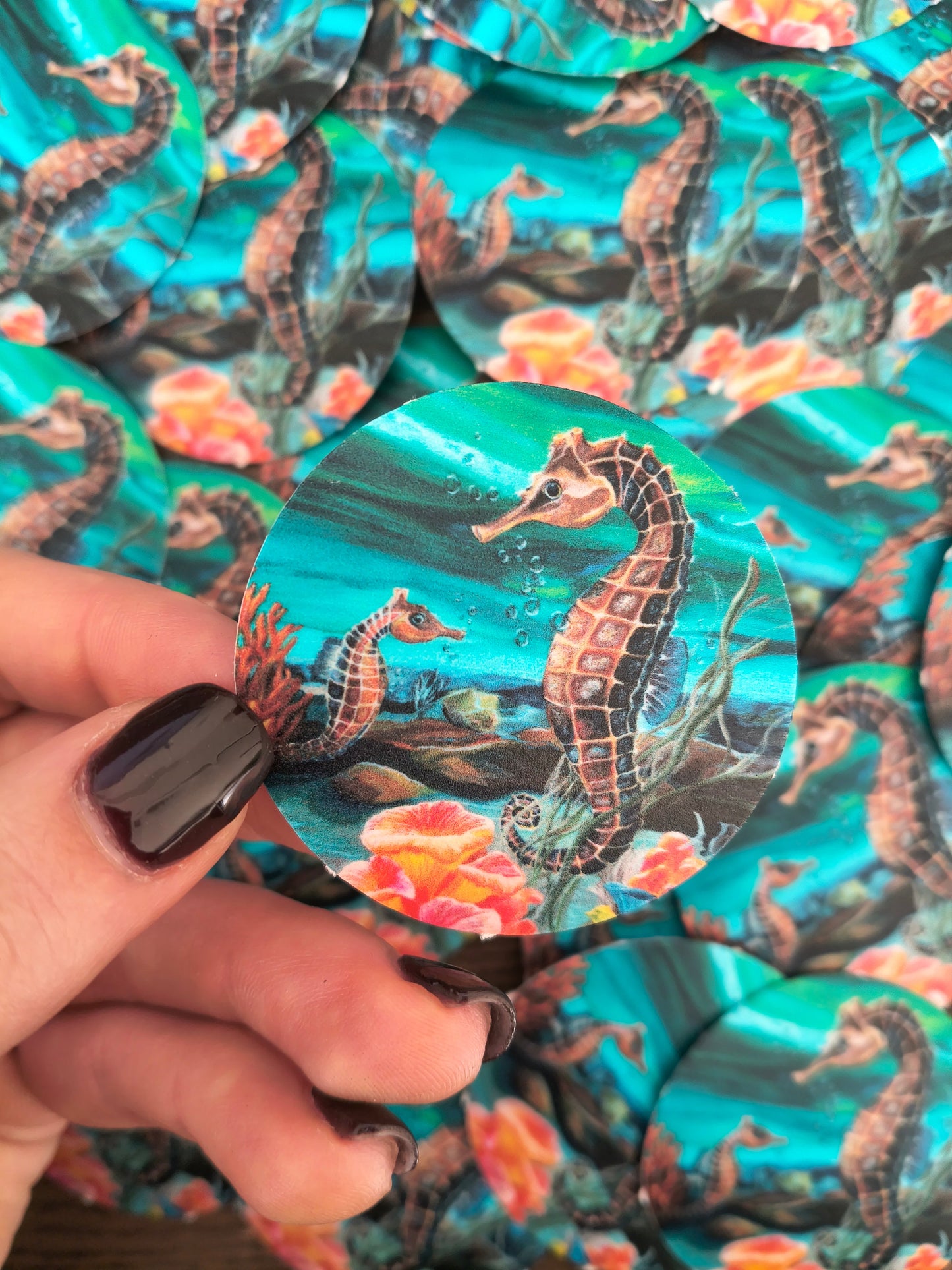 Gently Seahorse Vinyl Sticker